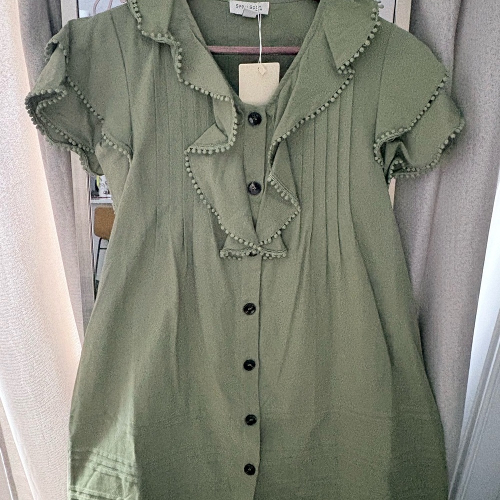 NWT See u Soon Ruffle mini dress